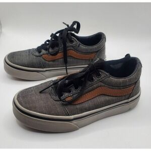 VANS Youth‎ Sz 12 Gray Low Top Lace Up Skate Sneakers Shoes 500714